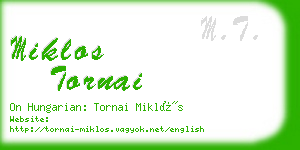 miklos tornai business card